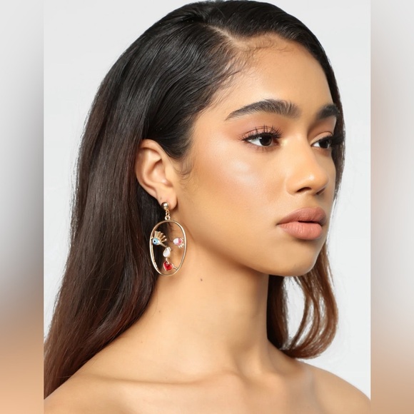 Fashion Nova Face Your Fears Abstract Earrings - Picture 1 of 14